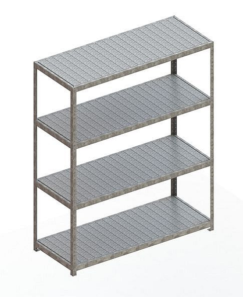Meta SPEED - RACK Regal 2470x2000x800 mm mit Stahlpaneelen, verzinkt, Bodenanzahl: 4, 20087026