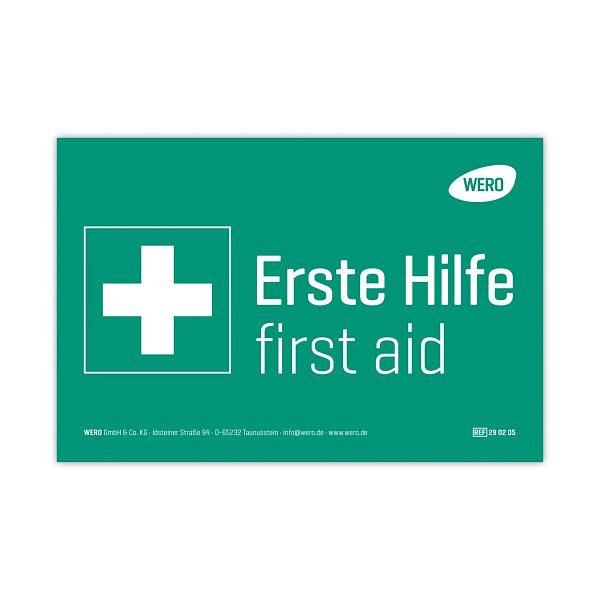 WERO Aufkleber mit der Aufschrift "Erste Hilfe", 290205