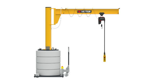 Vetter 320kg, 4,5m, 270°, Mobiler Schwenkkran MOB12-AS3,2-4,5 + Elektrokettenzug, MOB12-AS3,2-4,5+SIXX4F-HF+V1590