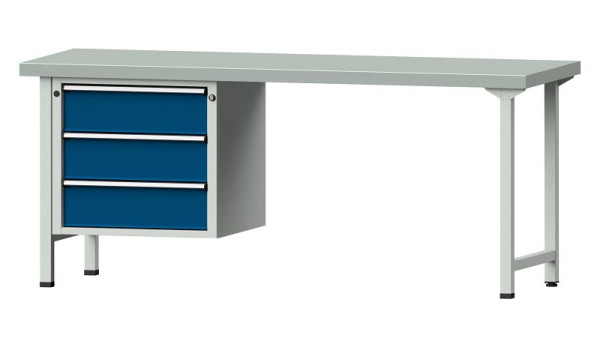 ANKE Werkbänke Kombiwerkbank, Modell 726 V, 2000 x 700 x 850 mm, RAL 7035/5010, ZBP 50 mm, 410.758