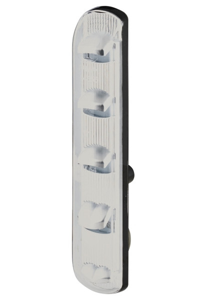 HELLA Zusatzblinkleuchte, LED, 24V, Anbau/geklebt, Lichtscheibenfarbe: glasklar, LED-Lichtfarbe: gelb, Stecker: AMP, seitlicher Anbau, 2BM 011 788-041
