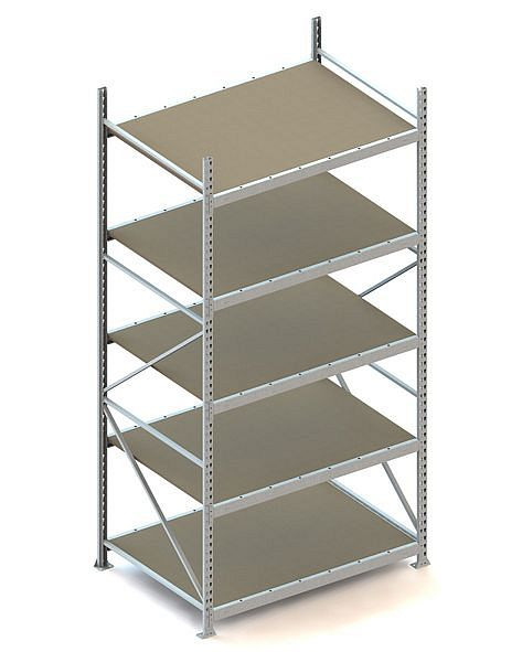 Meta MINI-RACK GR 3000x1400x1050 mm, verzinkt, mit Spanplatten, Bodenanzahl: 5, 20051326