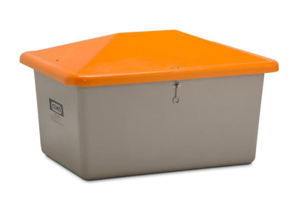 Cemo Streugutbehälter 550 l ohne Entnahme, grau/orange, 10833