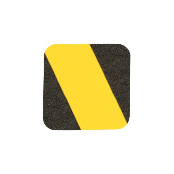 m2 Antirutschbelag Easy Clean schwarz/gelb Einzelstreifen 140x140mm, VE: 10 Stück, M3WV101401