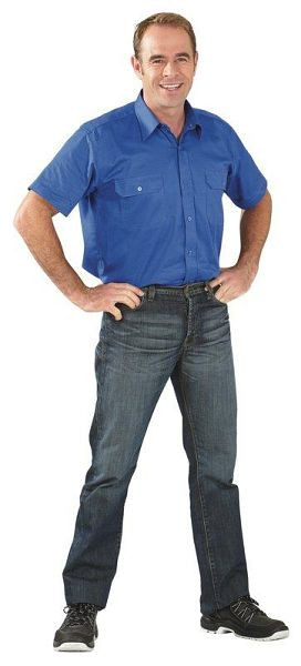 Planam Hemden Köperhemd 1/4 Arm, mittelblau, Größe 41/42, 0410041