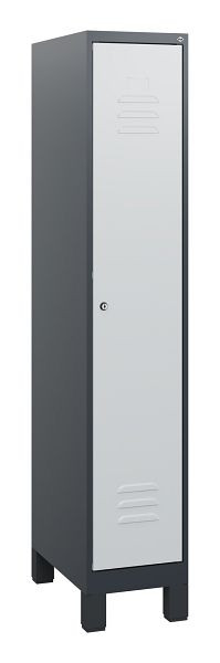 C+P Umkleidespind Classic PLUS, Füße, 1630x300x500mm, 7016/7035, Zylinderschloss, 0800105-10 S10028
