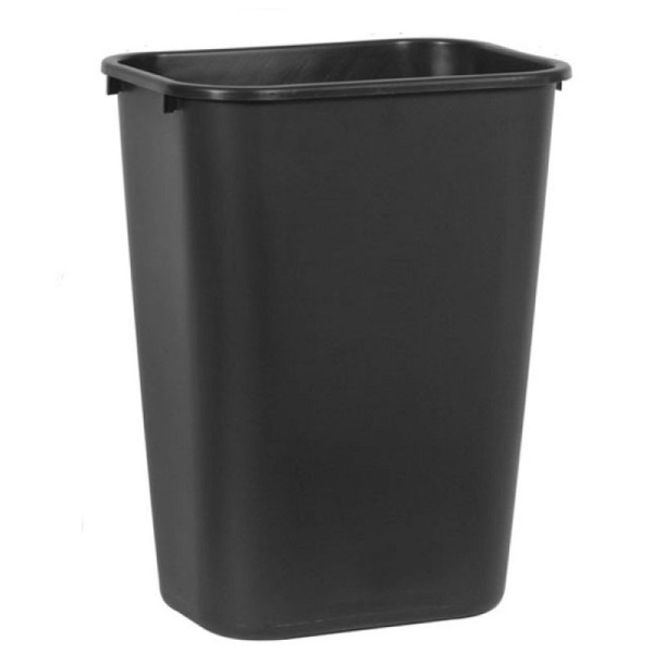Stein HGS Papierkorb -Square- Rubbermaid, Schwarz, mit Schwingdeckel, schwarz, Volumen: 39 Liter, 12175-02