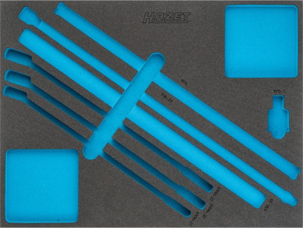 Hazet 2-Komponenten Weichschaum-Einlage, für 163-371/7, Abmessungen / Länge: 519 mm x 392 mm Ordnungssystem Größe: 3/3+ (519 x 392 mm), 163-371L