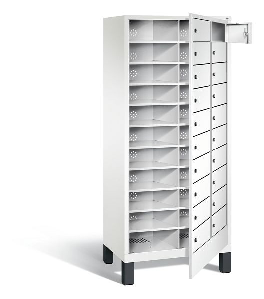 C+P Wäsche-Sammelschrank Evolo, H1850xB810xT500mm, Farbe: Verkehrsweiß, 48060-210 S10140