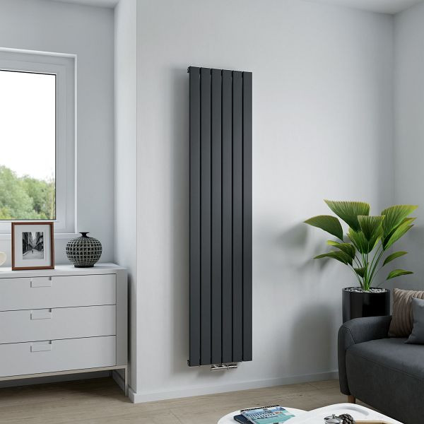 Ximax Aluminiumheizkörper Levis 1800 mm x 415 mm 822 Watt Mittenanschluss Anthrazit Struktur, 11527