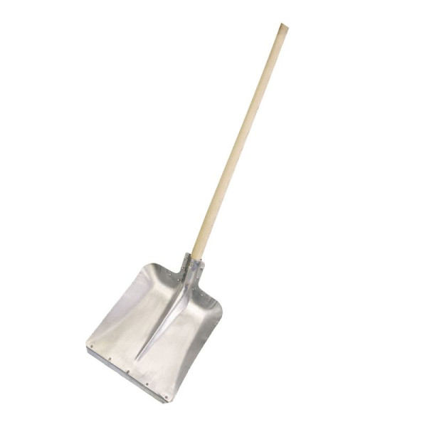 Stein HGS Schaufel aus Aluminium mit Aufbug, Gr. 9 mit Stiel, VE: 5 Stück, 41544.0001