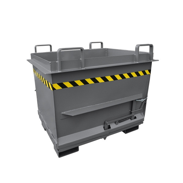 Eichinger Industrie Klappbodenbehälter in konischer Ausführung, 1000 kg, 500 Liter anthrazitgrau, 20330800000096