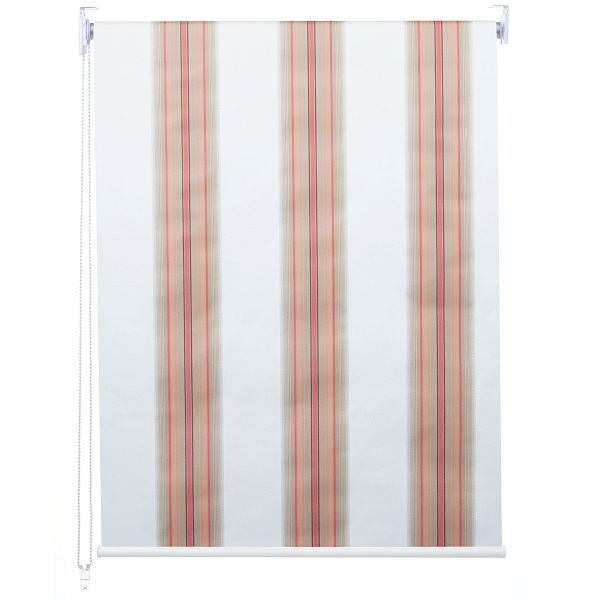 Mendler Rollo HWC-D52, Fensterrollo Seitenzugrollo Jalousie, 90x230cm Sonnenschutz Verdunkelung blickdicht, weiß/rot/beige, 63432