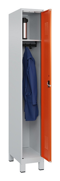 C+P Spind Evolo PLUS, mit Füßen, 1 Abteil, 1950x300x500mm, 7035/2004, Verschluss Zylinderschloss, Ablageböden 1, 049010-10 S10030