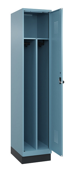 C+P Spind Evolo PLUS, mit Sockel, 1 Abteil, 1950x400x500mm, 0010/0010, Verschluss Drehriegel, 049020-12F S10021