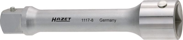 Hazet Verlängerung, Vierkant hohl 25 mm, Vierkant massiv 25 mm, Antrieb mit Ausrastbolzen für Stiftsicherung, Abmessungen / Länge: 200 mm, 1117-8