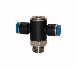 Riegler T-Steckverschraubung mit Innensechskant, drehbar, Außengewinde zylindrisch mit O-Ring (NBR), 109570