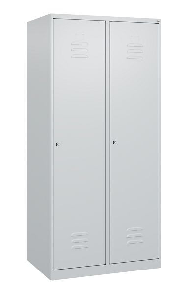 C+P Umkleidespind Classic PLUS, 2 Abteile, 1700x800x500mm, 7035/7035, Zylinderschlösser, 0800007-22 S10018