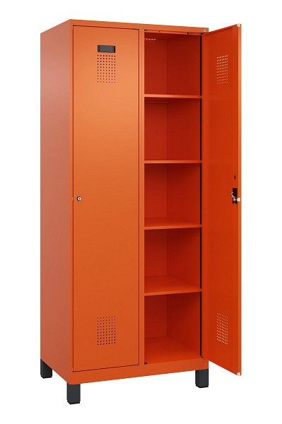 C+P Wäsche-Spind Evolo PLUS, mit Füßen, 2 Abteile, 1950x800x500mm, 2004/2004, Verschluss Zylinderschloss, Ablageböden 8, 049010-22B S10050