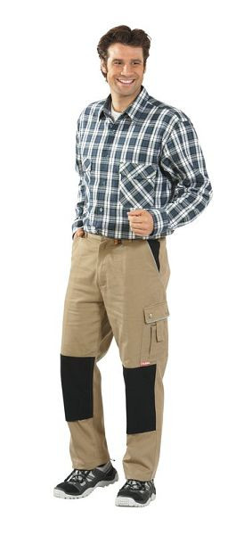 Planam Canvas 320 Bundhose, khaki/schwarz, Größe 44, 2125044