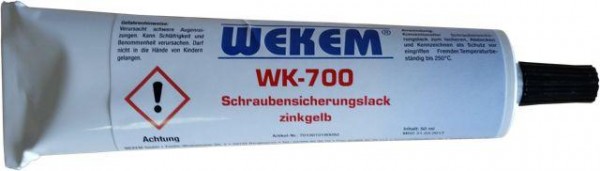 WEKEM Schraubensicherungslack gelb 1018 50 ml, WK-700-050