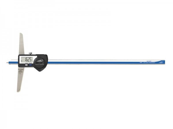 HELIOS PREISSER Digitaler Tiefenmessschieber, IP 67, rostfreier Stahl, mit auswechselbarem Messstift, Messbereich 0 - 200 mm, 1364722