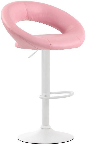 CLP Barhocker Olinda Kunstleder weiß, pink, 315774