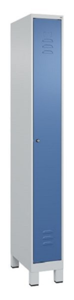 C+P Umkleidespind Classic PLUS, Füße, 1950x250x500mm, 7035/5023, Zylinderschloss, 080010-19 S10020