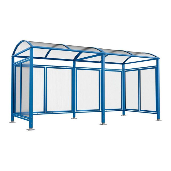 STEIN HGS PROCITY® Fahrradüberdachung Vierkantrohr „M” All-IN-ONE, Breite 5040 mm, Blau Ral 5010, 78356.0013