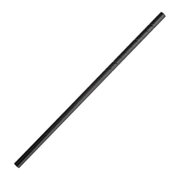 Fiesta Compostable kompostierbare flexible Papierstrohhalme schwarz (250 Stück), FB140