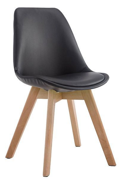 CLP Stuhl Manado Kunstleder Natura, schwarz, 301422