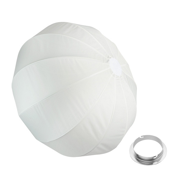 Walimex pro Essential Ballon Softbox 80cm + Softboxadapter für Elinchrom (Außendurchmesser: 15,2 cm), schnell öffnender 360° Lichtdiffusor, inkl. 1023455