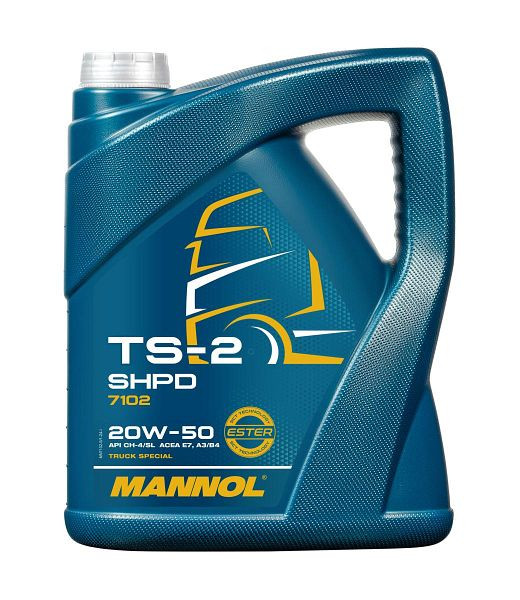 MANNOL Mehrbereichsöl 7102 TS-2 SHPD 20W-50, VE: 5 l, MN7102-5