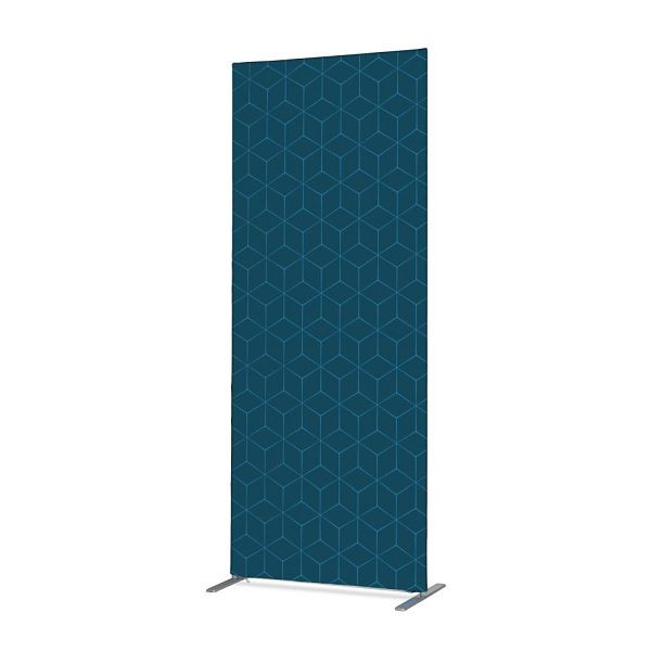 Showdown Displays Textil Raumteiler Deko 85-200 Doppel Hexagon Blau ECO, ZBSLIM085-200-DSI13ECO