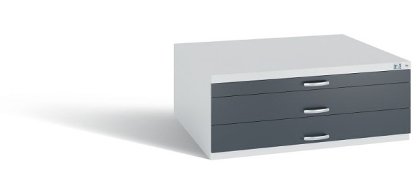 C+P Schubladenschrank Serie 7100_7200, H420xB1100xT765 mm, Grau/Anthrazit, 7100-100 S10152