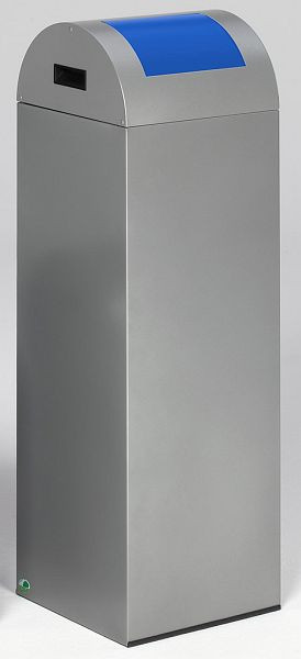 VAR Wertstoffsammelgerät WSG 85 R Korpus silber, Einwurfklappe enzianblau, 21101