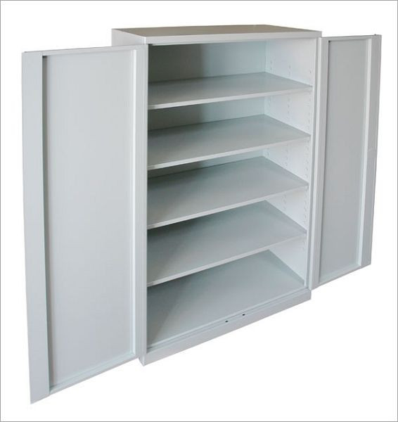 ADB Stahlschrank XXL, Farbe: grau, RAL 7035 Lichtgrau, Maße: BxTxH 110x58x192cm, 40985