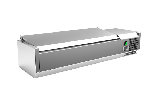 Gastro-Inox Edelstahl Aufsatzkühlung 5x GN1/4 mit Deckel, 209.121