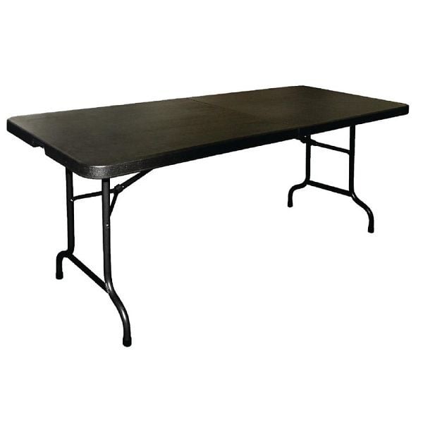 Bolero rechteckiger Klapptisch schwarz 183cm, Polyethylen und Stahl, CB518