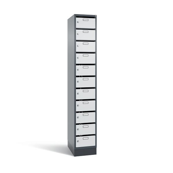 C+P Verteilerschrank 11 Fächer, H1950xB320xT490 mm, Anthrazit/Grau, 8170-111 S10043