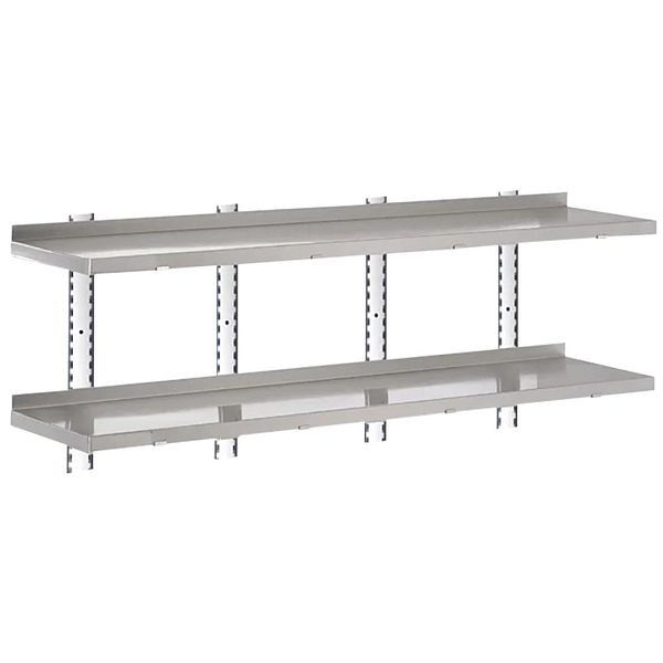 Gastro M Komplettregal 2 Ebenen 180x40cm - Vollständiges Montageset (Ohne Schrauben), HZ763