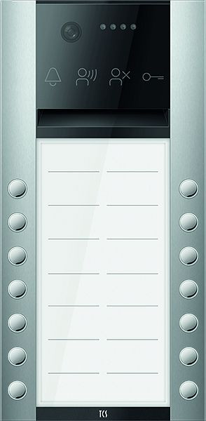 TCS Türkontrollsystem PES PRO Video Außenstation 14T 2 Spalten AP silber, AVA620214-0010