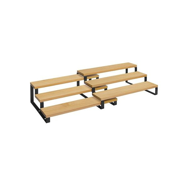 SONGMICS Küchenregale 2er Set naturfarben-schwarz, KCS016N01