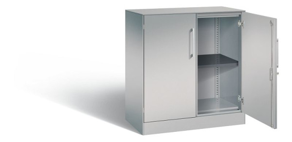 C+P Sideboard mit Flügeltüren Asisto, H915xB800xT435mm, Farbe: Weißaluminium, Bügelgriff, 2 OH, 141053-000 S10193