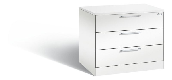 C+P Karteischrank Asisto, H710xB800xT600mm, Farbe: Verkehrsweiß, Bügelgriff, 146273-323 S10201