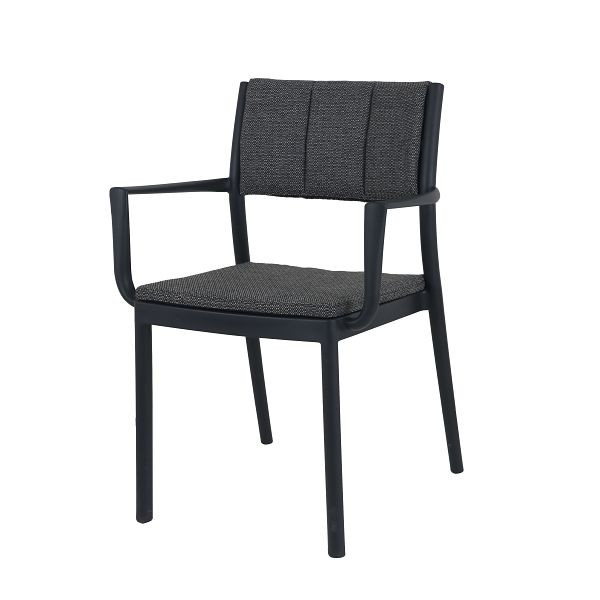 Feros Rocco Stapelbarer Sessel, Schwarz, 59,7 x 52 x 82,9 cm, 151513