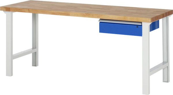 RAU Werkbank Serie 7000 - Baukasten-Bauweise, 1 x Schublade, 2000x840x700 mm, 03-7001A1-207B4S.11