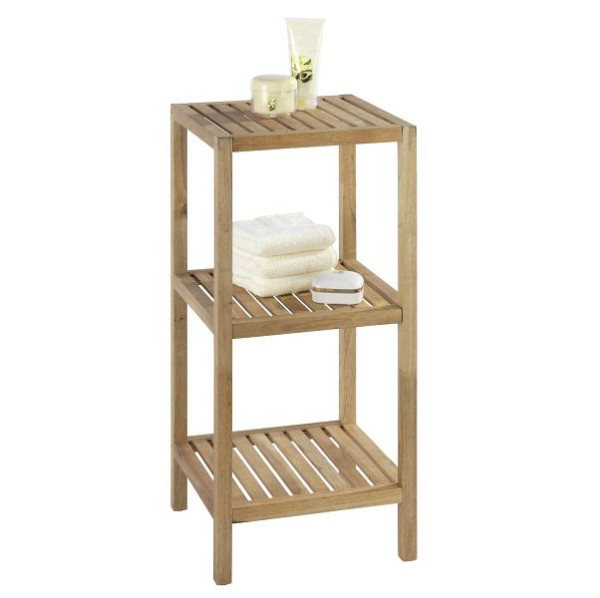 Metra 3er Regal, Walnussholz, Badezimmer, Küche oder Schlafzimmer, 10021