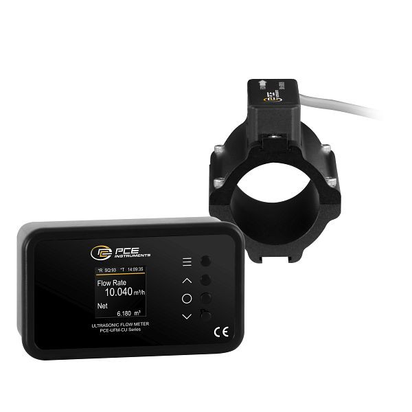 PCE Instruments Durchflussmesser zum Festeinbau, PoE und Sensor mit 9 m Ethernet-Kabel, für Kupfer Rohre; DN40, PCE-UFM 40CU