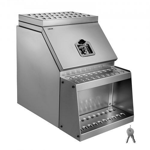 VEVOR Sattel-Trittkasten 457x695x645mm, Werkzeugkasten Seitenmontage inkl. T-Griff, Schloss & Schlüssel für LKW/Anhänger, BTGJXBTGJX3TXN6E4001V0